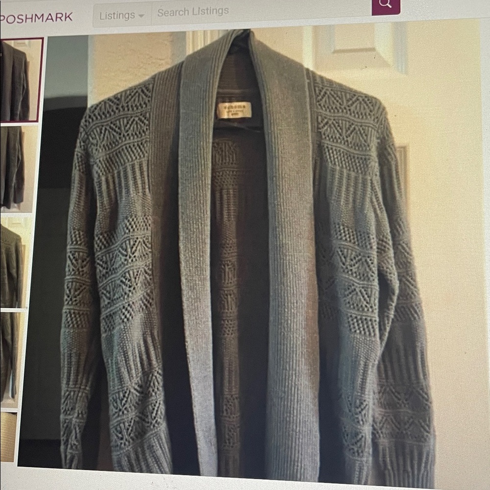 Sonoma long sleeve grey cardigan sweater PL